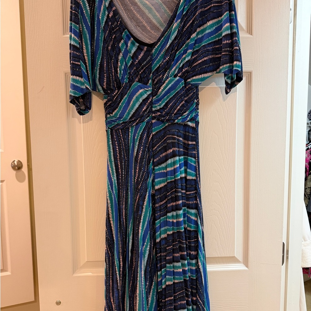 Tracy Reese Vibrant Striped Maxi Dress
